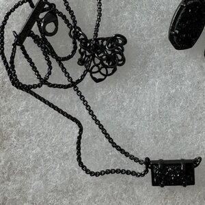 Kendra Scott black drusy necklace